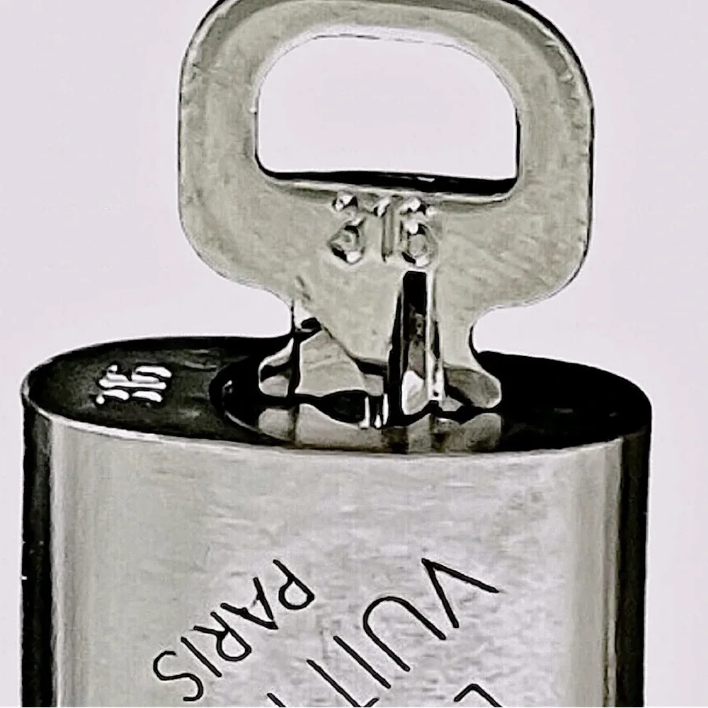 LOUIS VUITTON Silver Lock & Key Brushed Palladium Made In France RARE COA #316